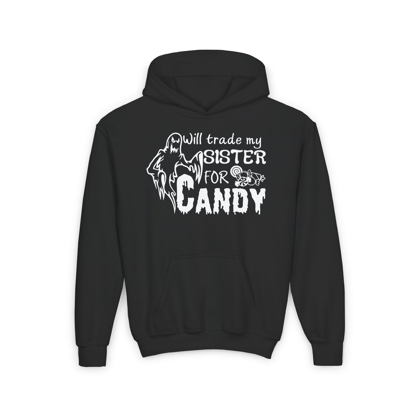 Will Trade My Sister For Candy Youth Heavy Blend Hoodie