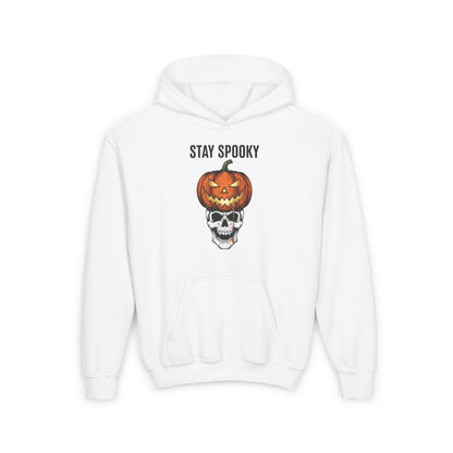 Stay Spooky (Pumpkin/Skull) Youth Heavy Blend Hoodie