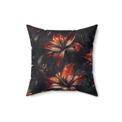 Fire Lilly Dreams Throw Pillow