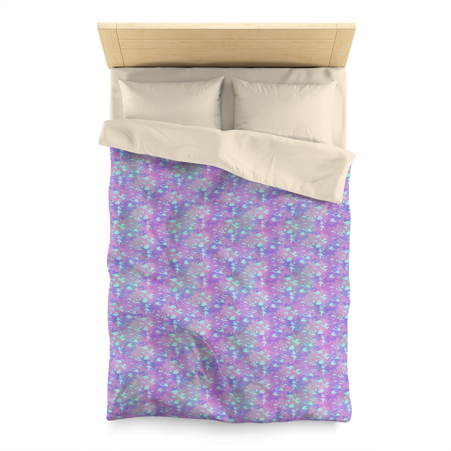 Lavender Mist Camo Microfiber Duvet Cover