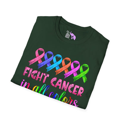 Fight Cancer in All Colors 4 Adult T-shirt