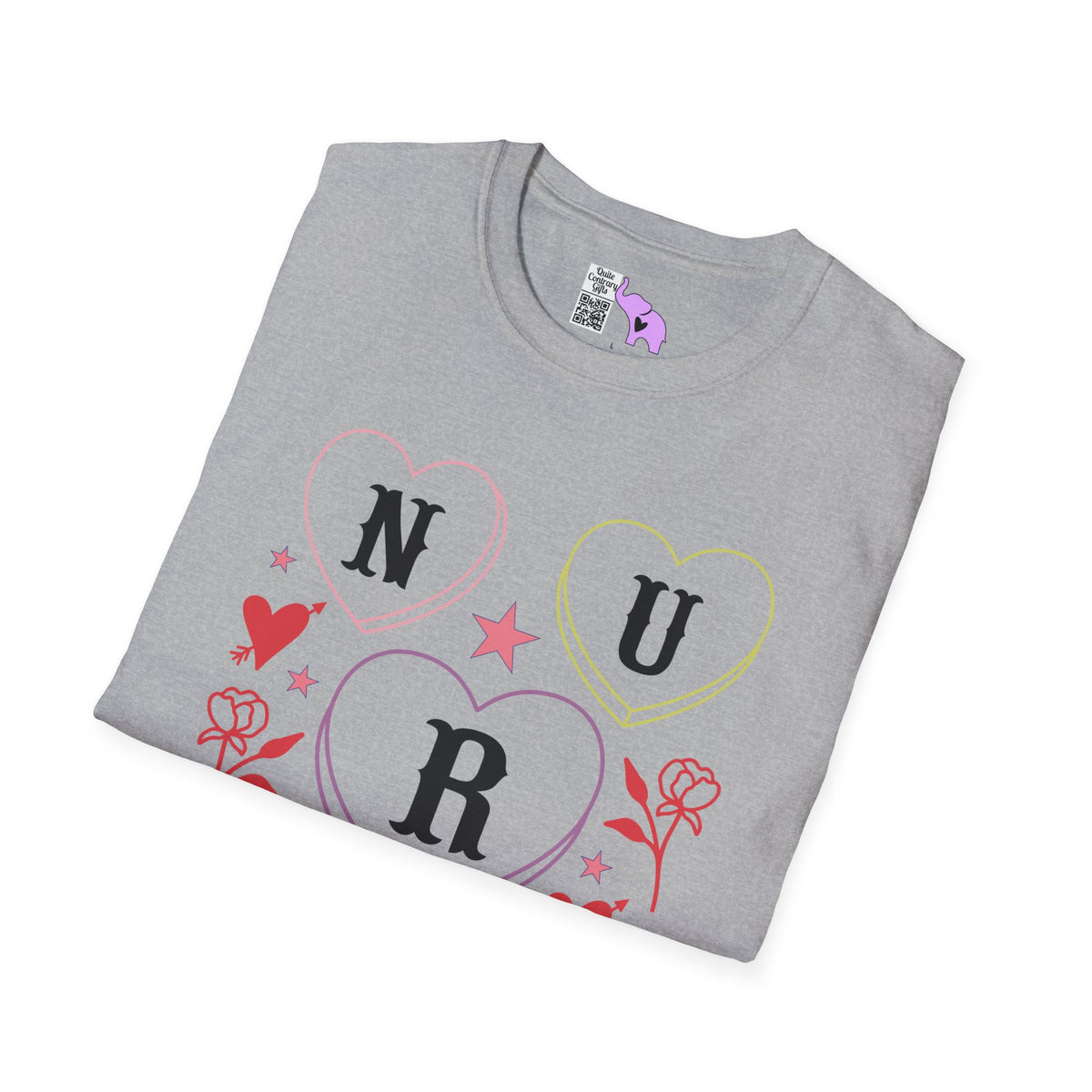 Nurse Candy Hearts Adult T-shirt