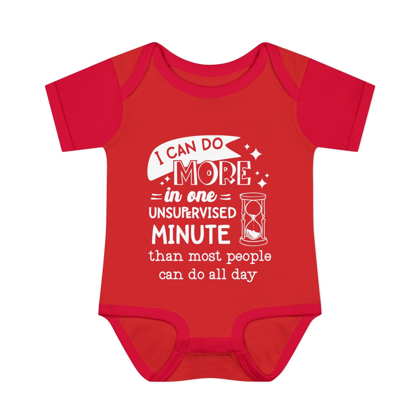 I Can Do More In One Unsupervixed Minute... Infant Baby Rib Bodysuit