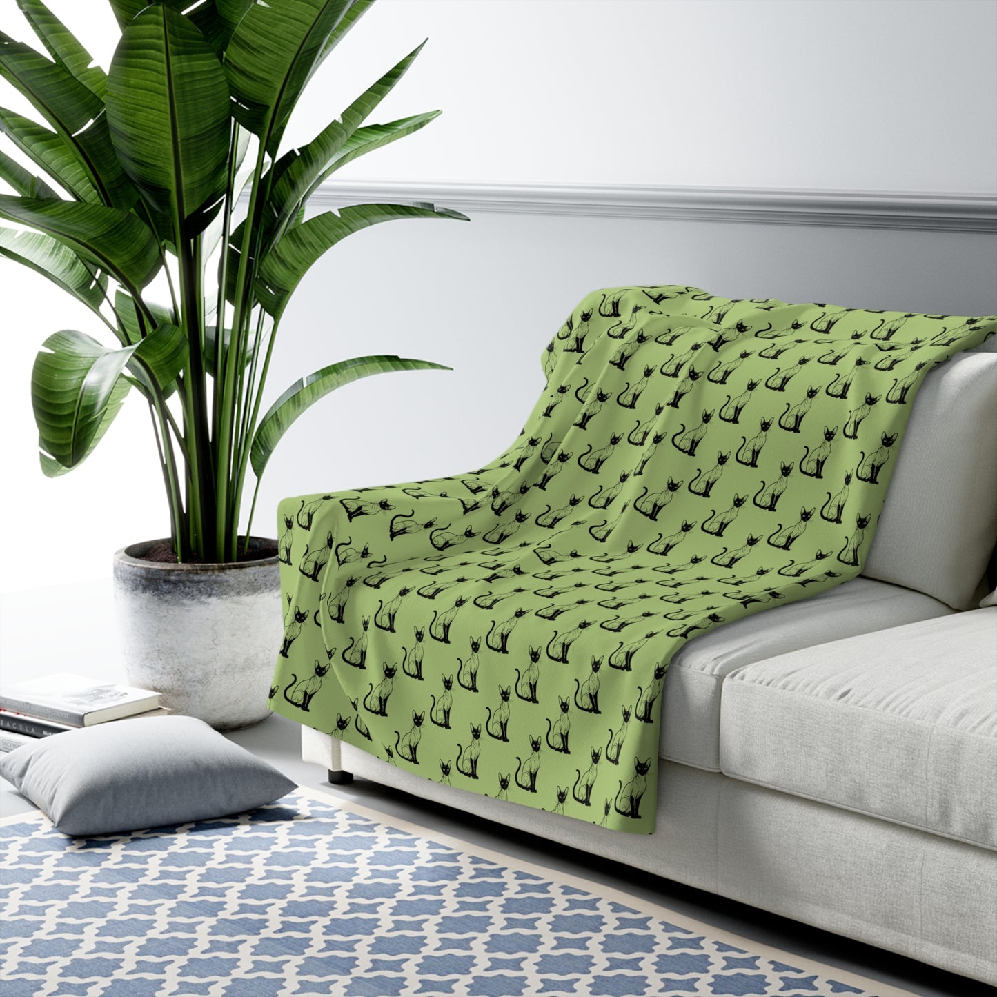 Siamese Charm – Sage Garden Fleece Blanket