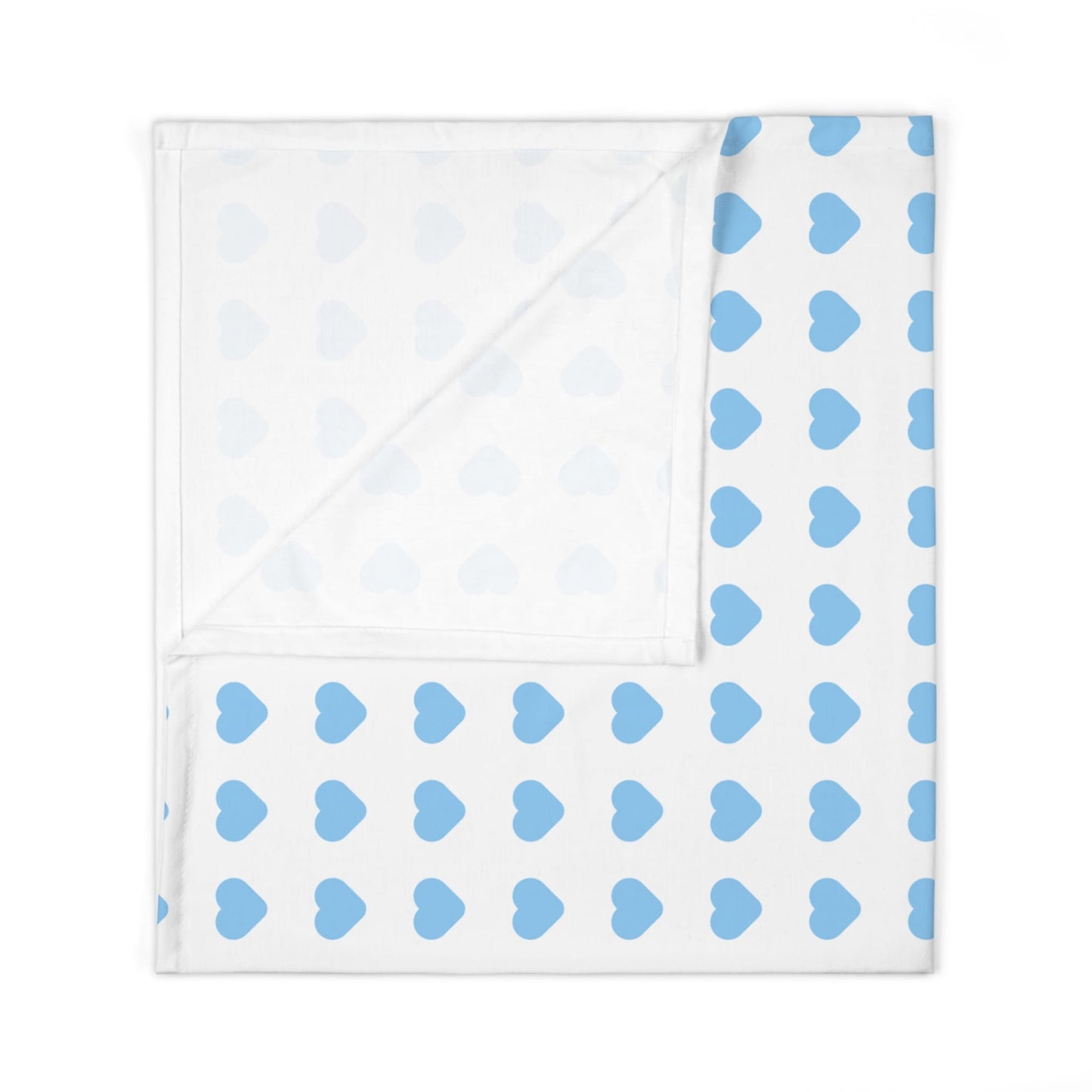 Powder Blue Sweethearts Swaddle Blanket
