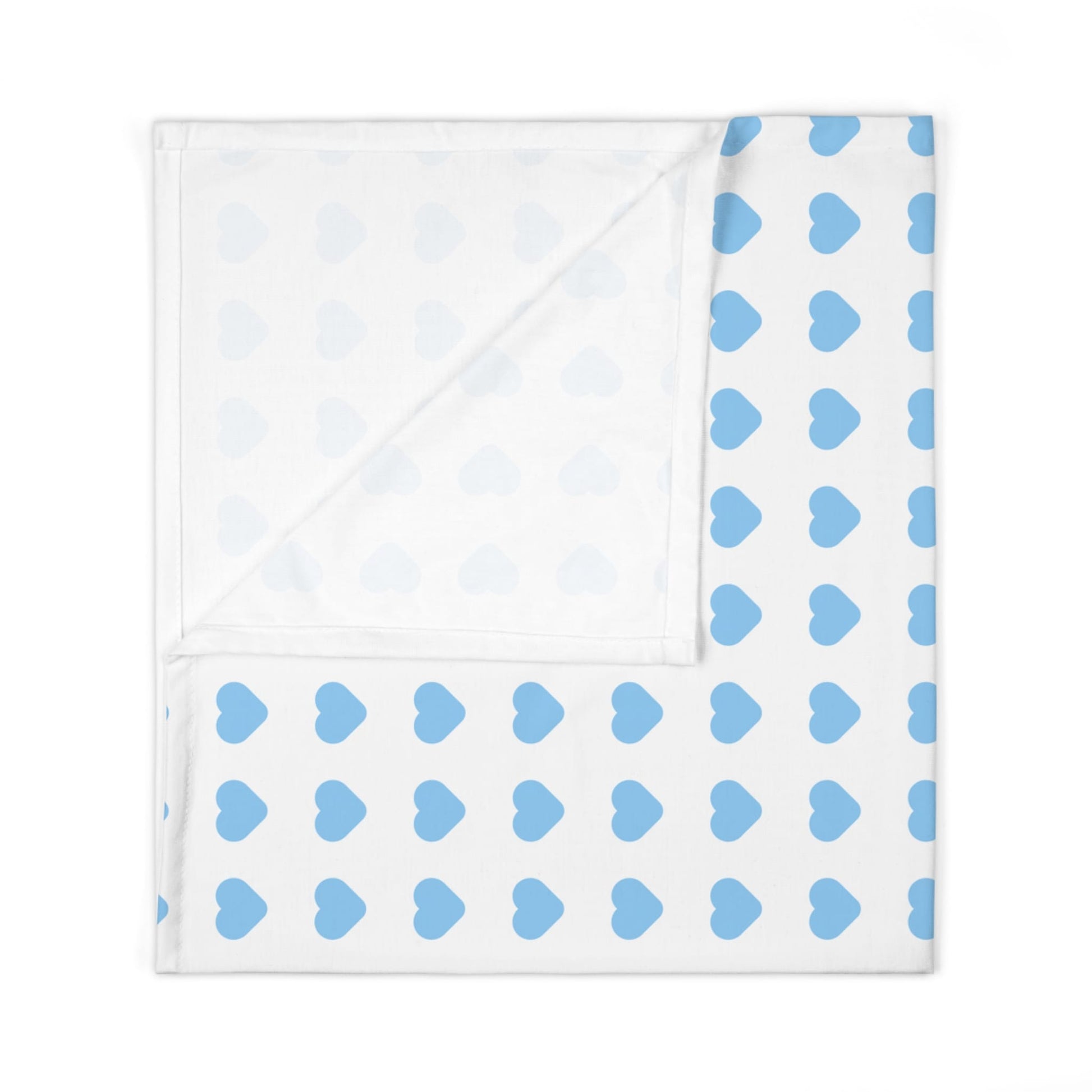 Powder Blue Sweethearts Swaddle Blanket