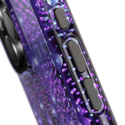 Purple Raindrops MagSafe® Compatible Tough Case for iPhone