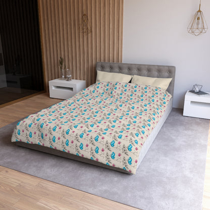Butterfly Doodles Microfiber Duvet Cover