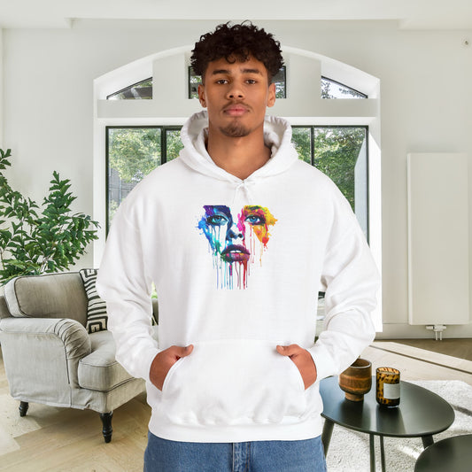 Colorful Face Heavy Blend™ Hooded Sweatshirt