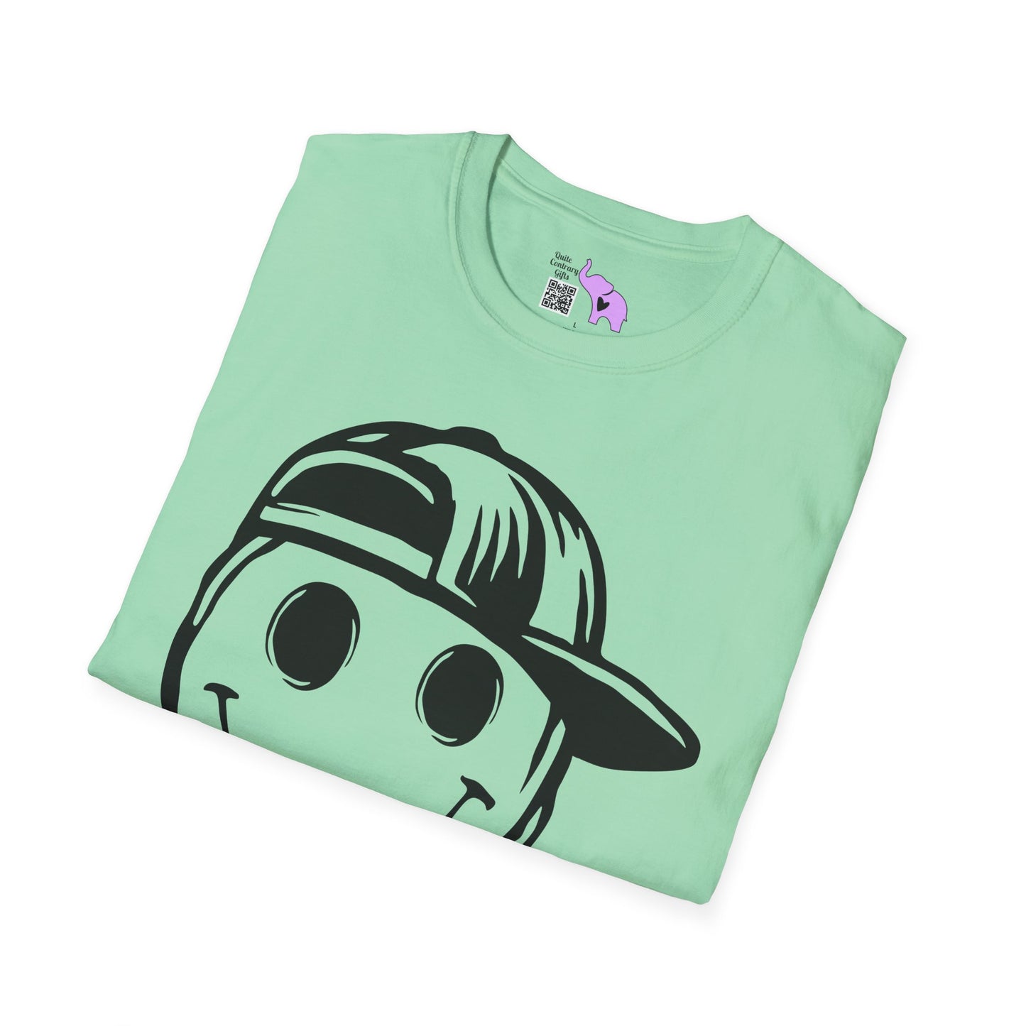 Melty Smiley Face w/Hat Adult T-shirt