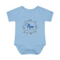 Blue Milestone Wreath Onesie-Nine Months