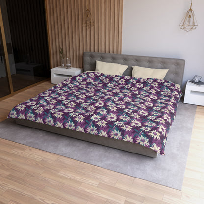 Twilight Daisy Meadow Microfiber Duvet Cover