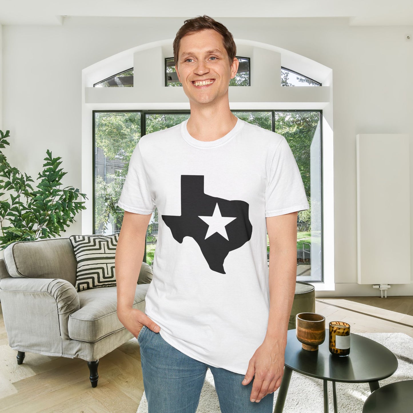 Texas w/Star Adult T-shirt