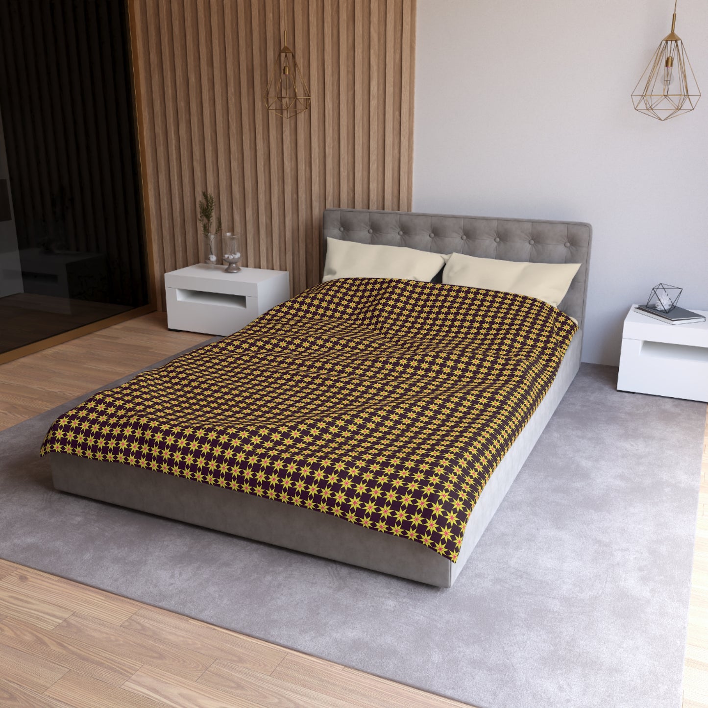Golden Radiance Microfiber Duvet Cover