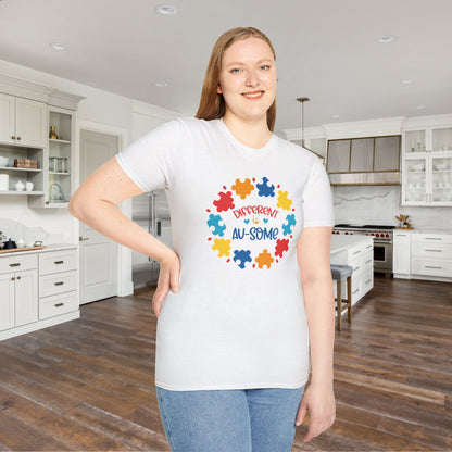 Different Is Awesome Autism Awarness Adult T-shirt