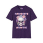 Favorite Auntie Skull Purple/Pink Adult T-shirt