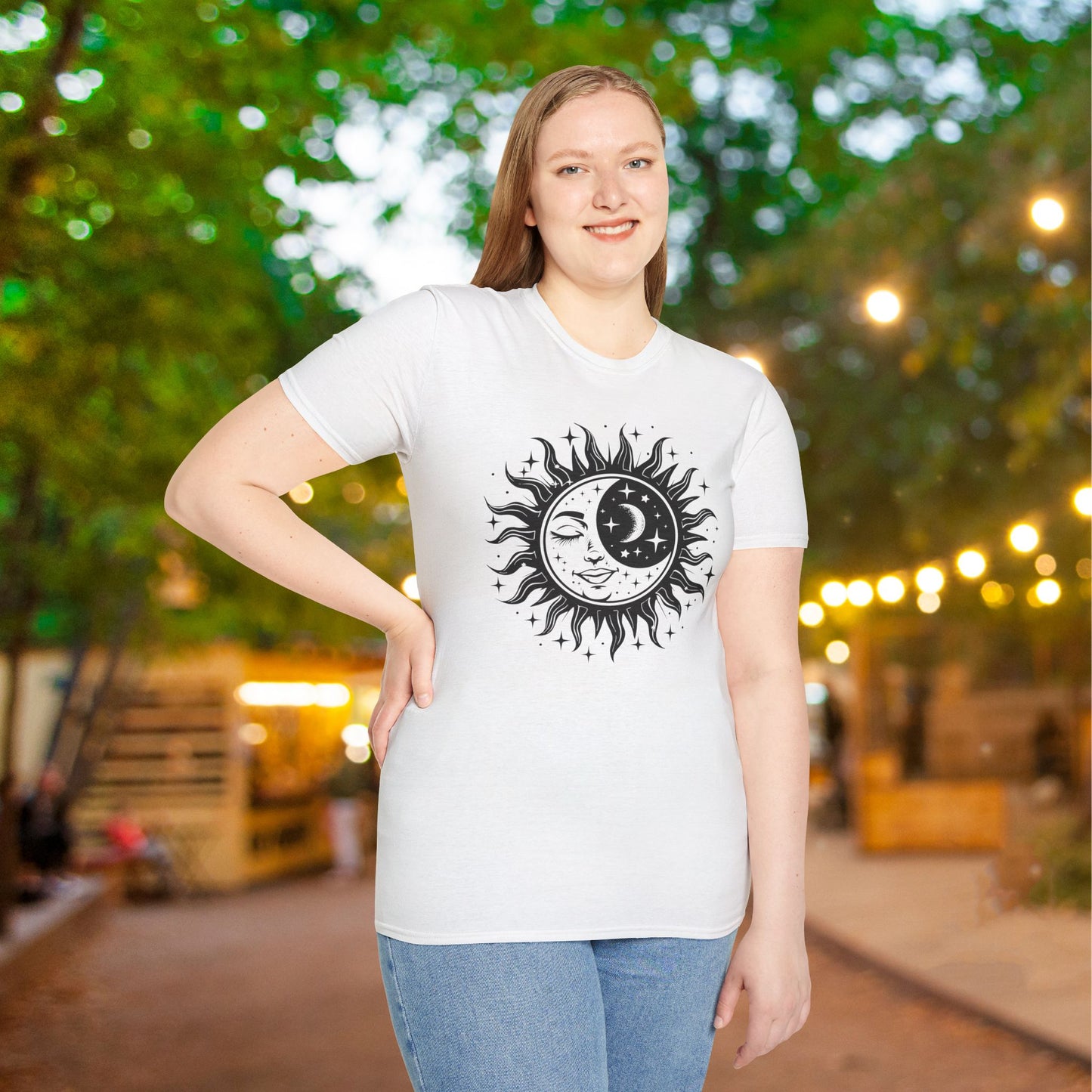 Celestial Sun/Moon Adult T-shirt