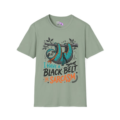 ""I Have A Black Belt in Sarcasm (Sloth) Adult T-shirt
