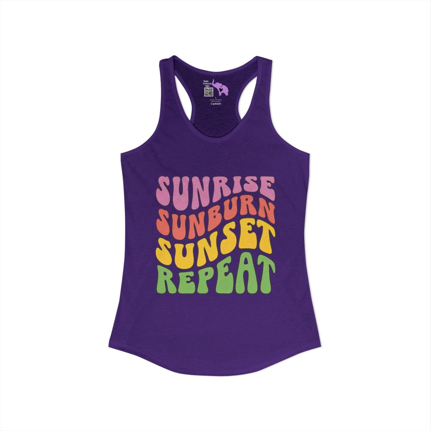 Sunrise Sunburn Sunset Repeat Women's Ideal Racerback Tank