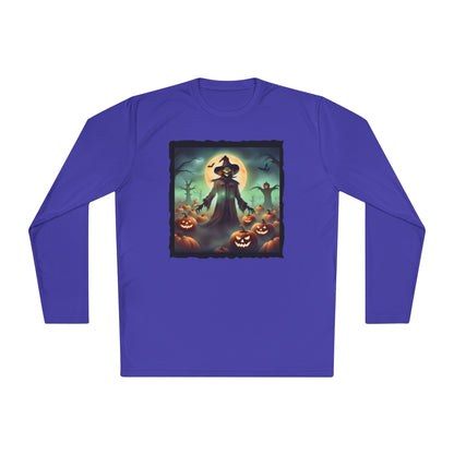 Halloween Scarecrow w/Pumpkins 4 Adult Long Sleeve Tee