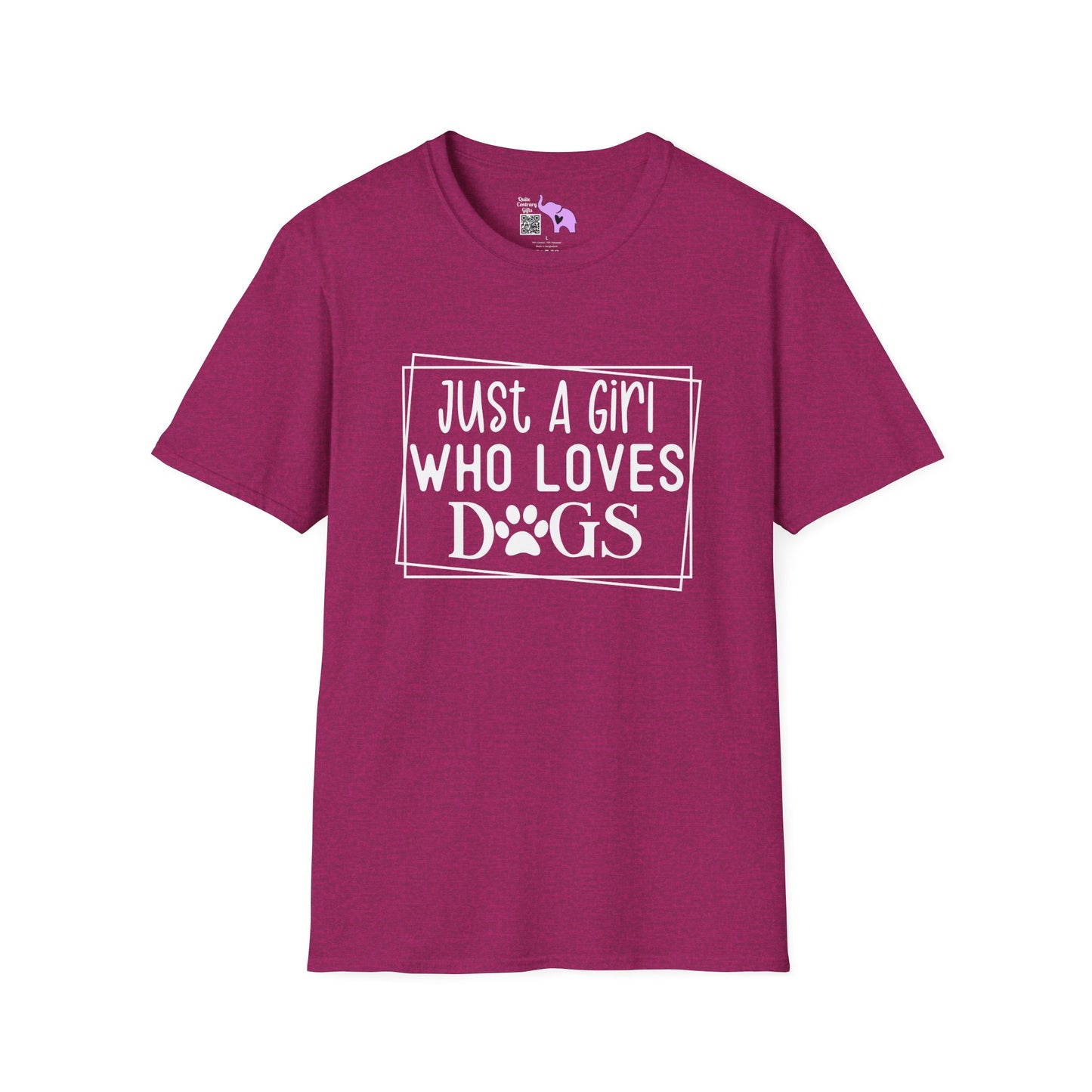 Just A Girl Who Loves Dogs Adult T-shirt