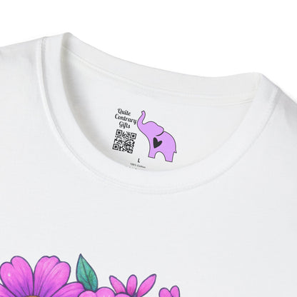 Neon Sugar Skull w/Floral Crown Adult T-shirt