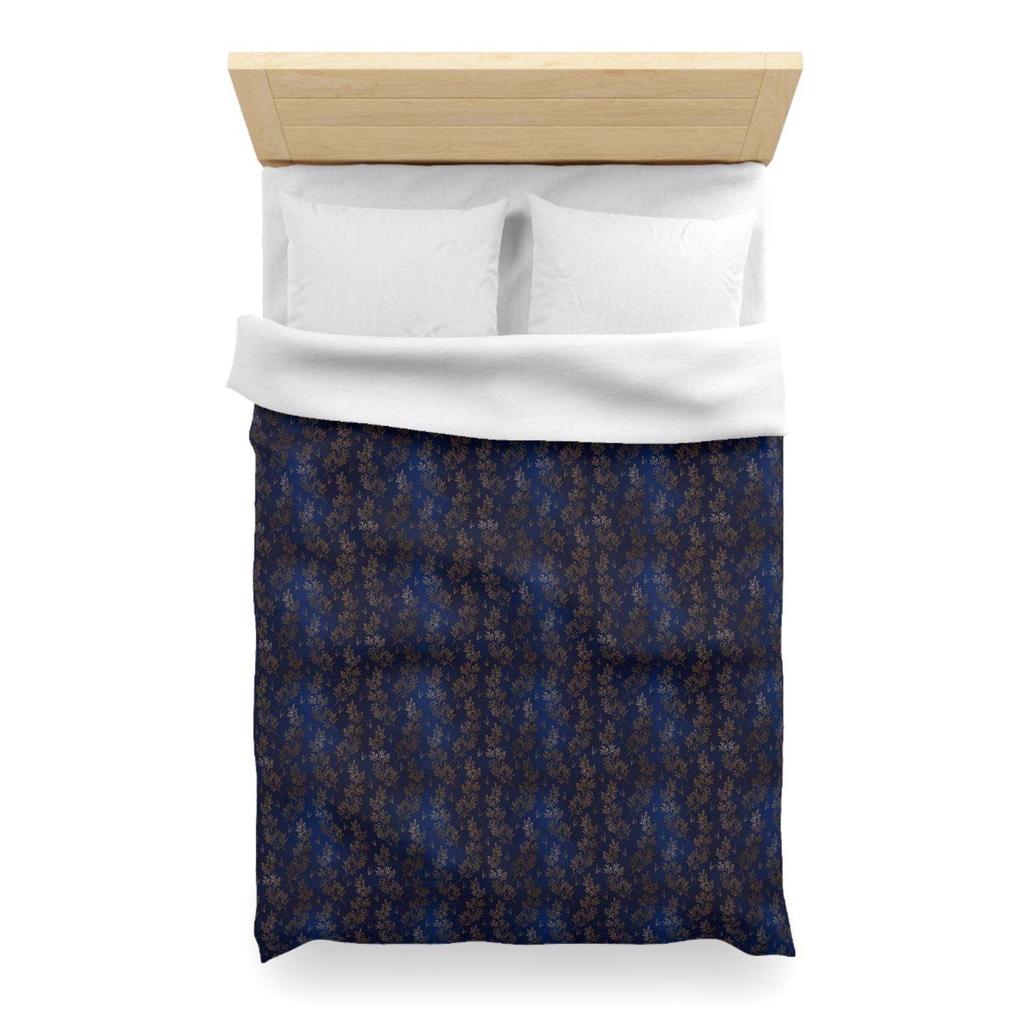 Gilded Twilight Foliage Microfiber Duvet Cover