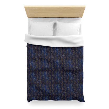 Gilded Twilight Foliage Microfiber Duvet Cover