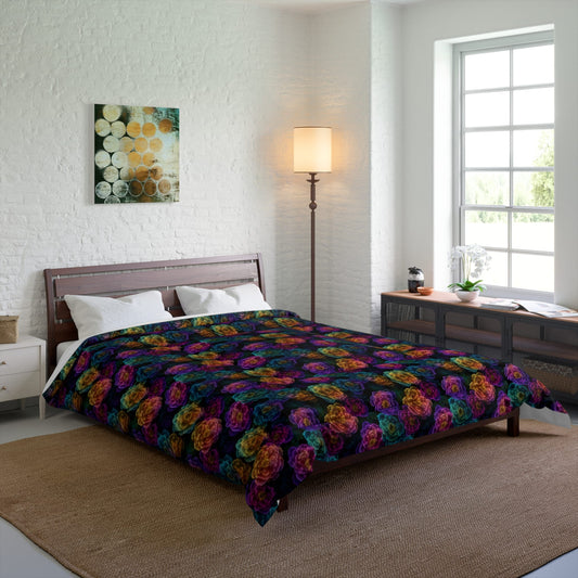 Neon Whisper Blooms Basic Bedding Set