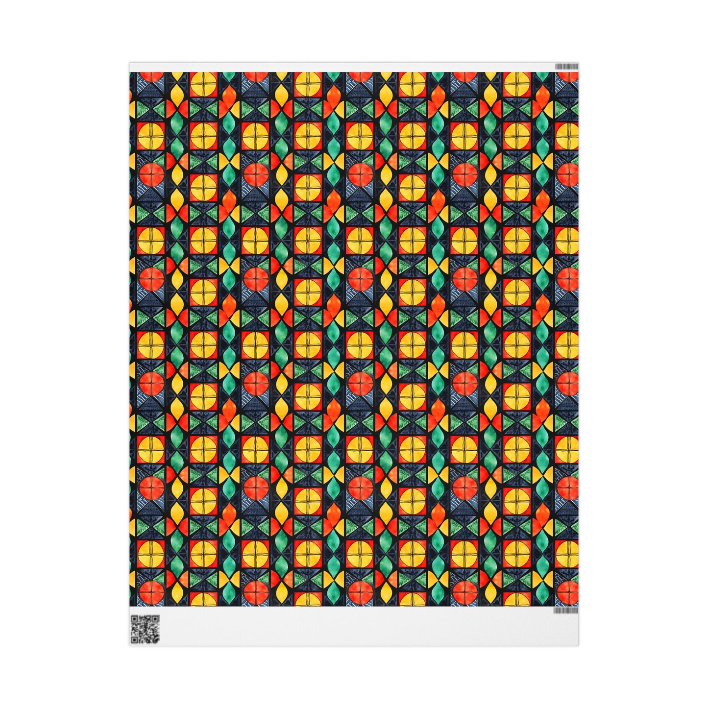 Candlelight Burst Kwanzaa Wrapping Paper