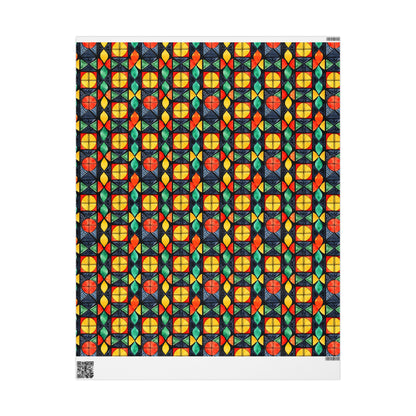 Candlelight Burst Kwanzaa Wrapping Paper