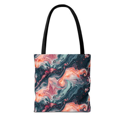 Pink Venom Marble Canvas Tote Bag