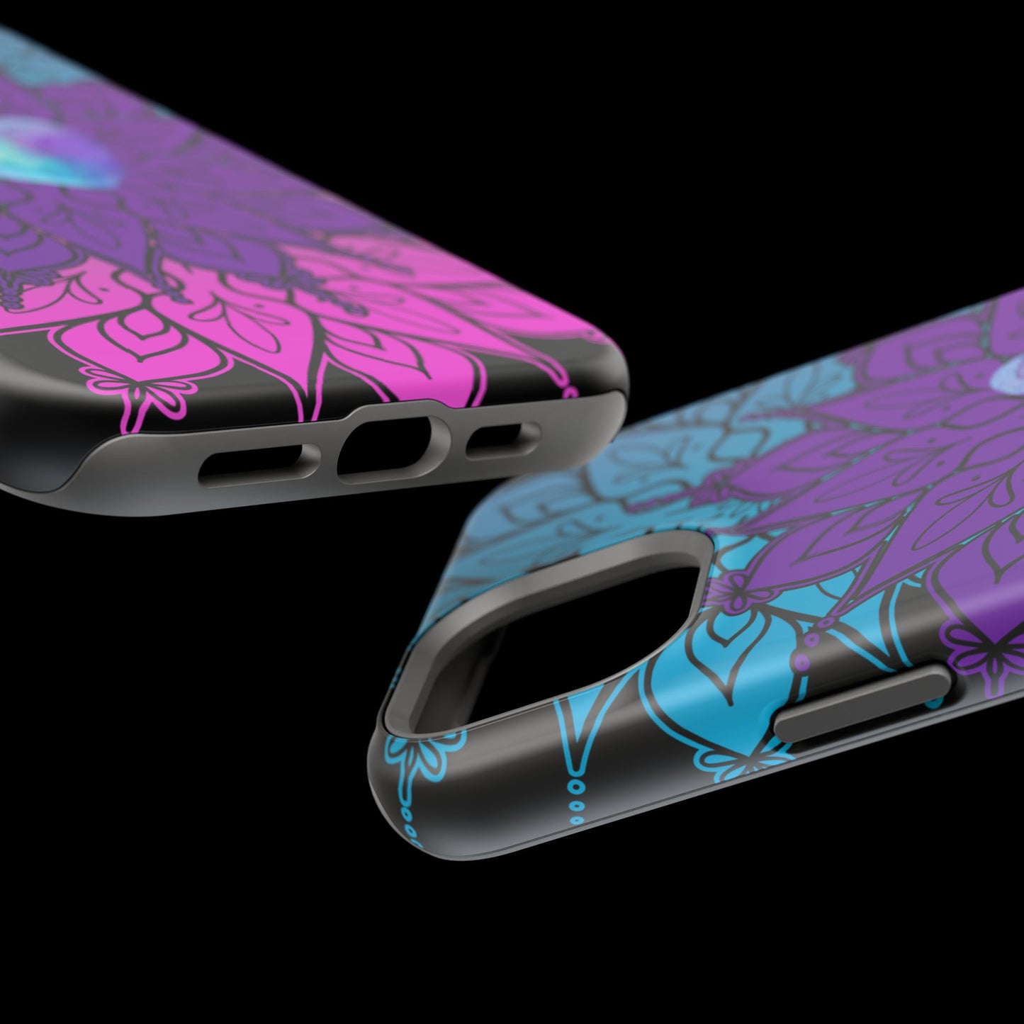 Colorful Mandala w/Heart MagSafe® Compatible Tough Case for iPhone