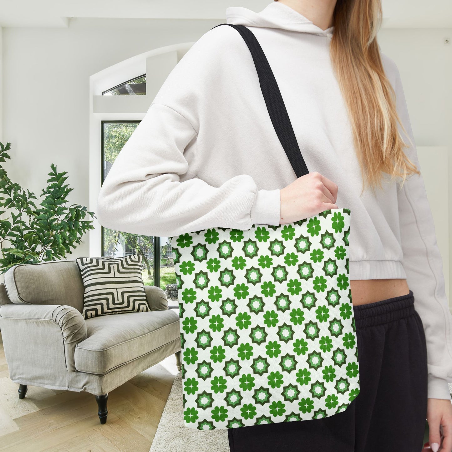 Emerald Star Garden Canvas Tote Bag