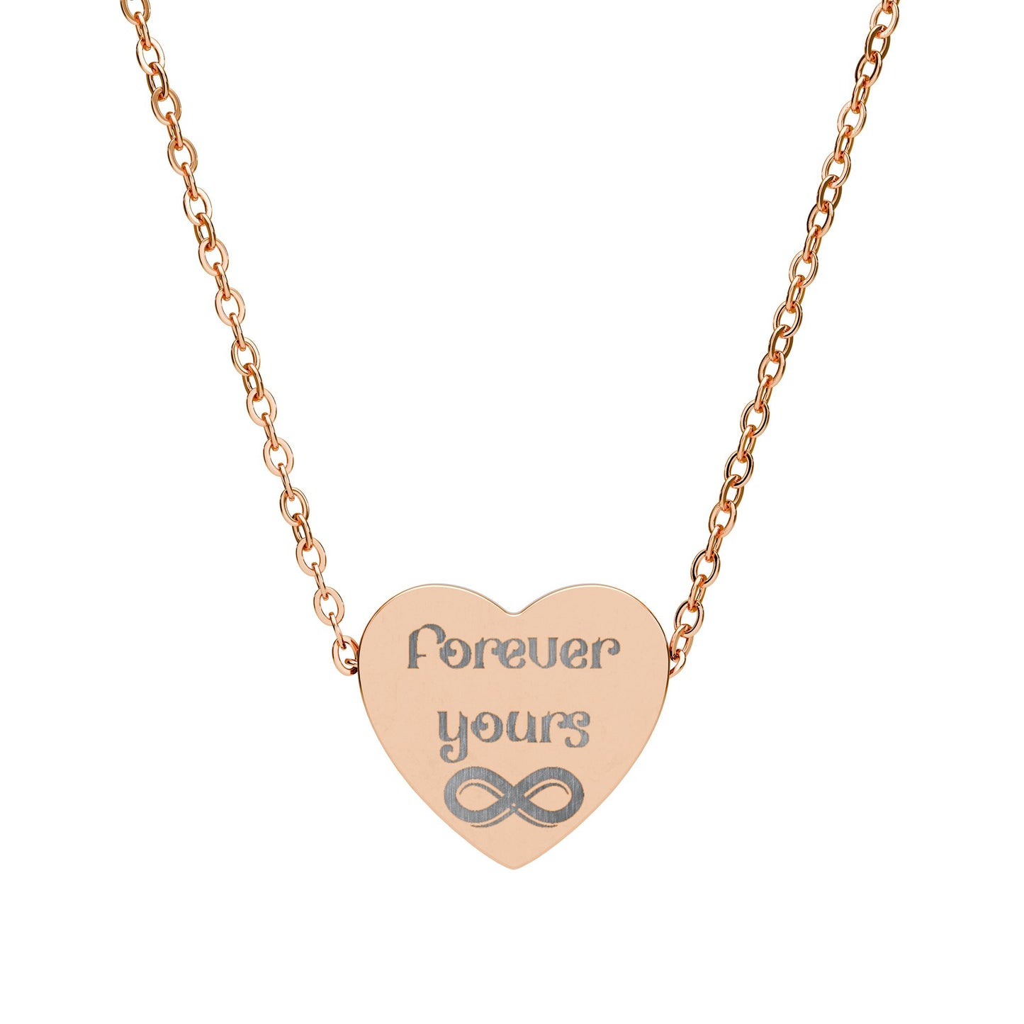 Infinity Duet Personalized Engraved Heart Necklace
