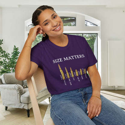 Size Matters (Ammo) Adult T-shirt