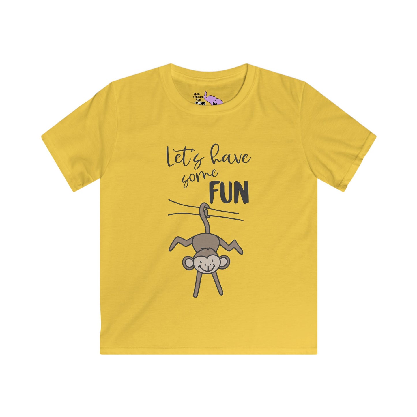 Let's Have Some Fun (Monkey) Kids Softstyle Tee