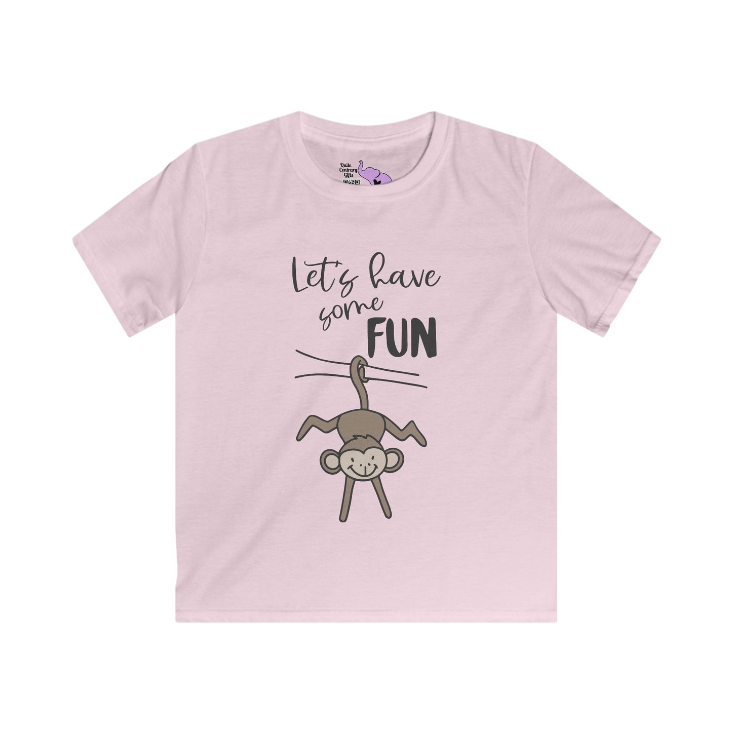 Let's Have Some Fun (Monkey) Kids Softstyle Tee