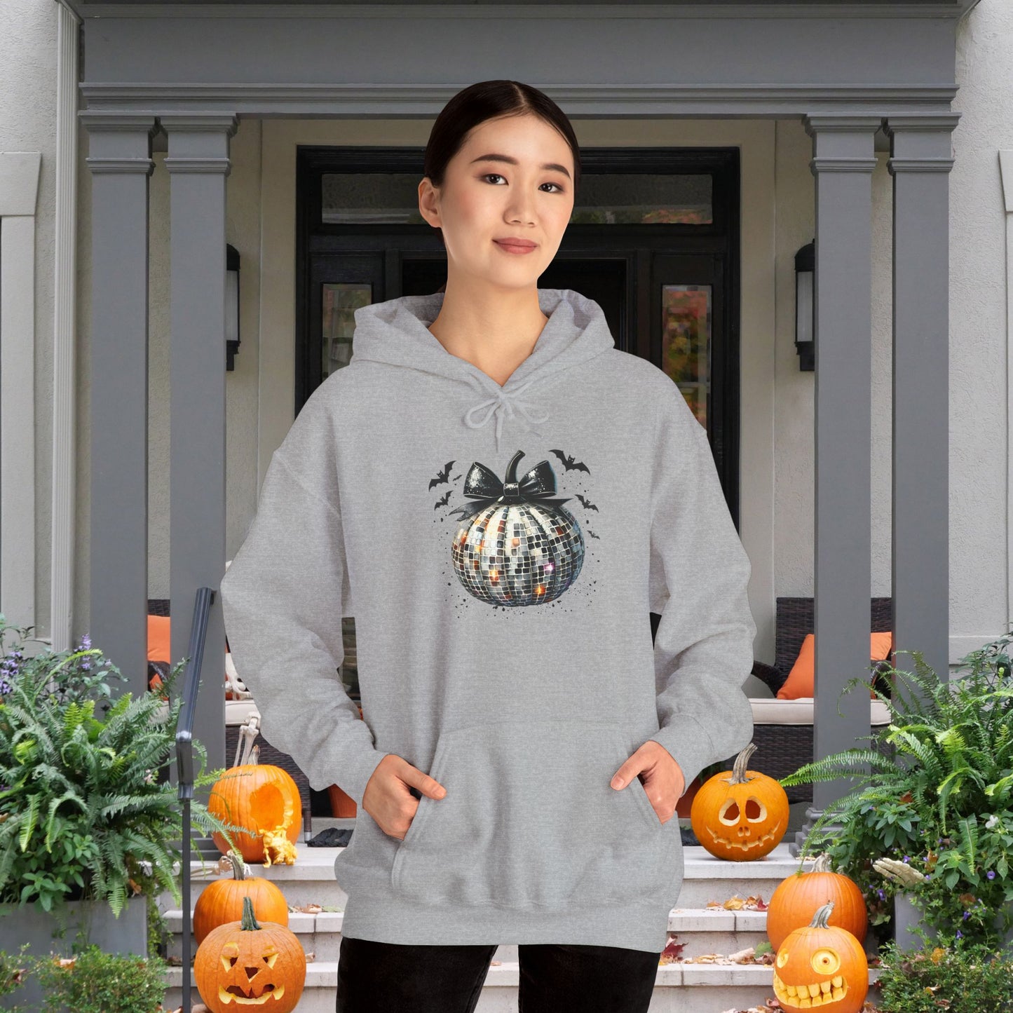 Silver Disco Pumpkin Heavy Blend™ Hooded Sweatshirt