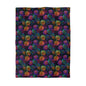 Neon Whisper Blooms Microfiber Duvet Cover