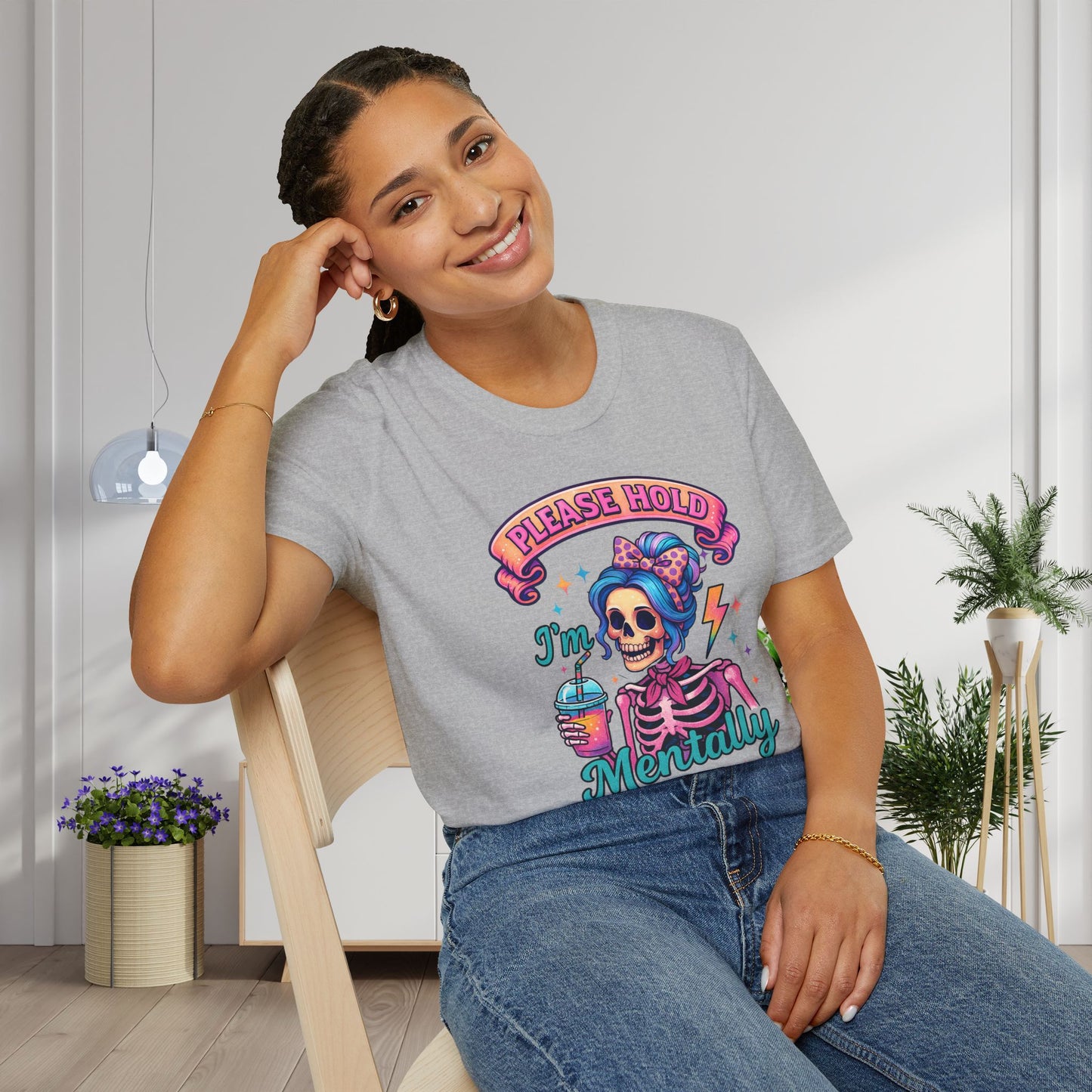 Please Hold I'm Mentally Buffering Adult T-shirt