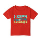 I Know I'm The Favorite Heavy Cotton™ Toddler T-shirt