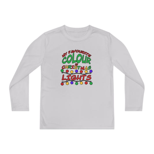 My Favourite Colour Is Christmas Lights Youth Long Sleeve Tee