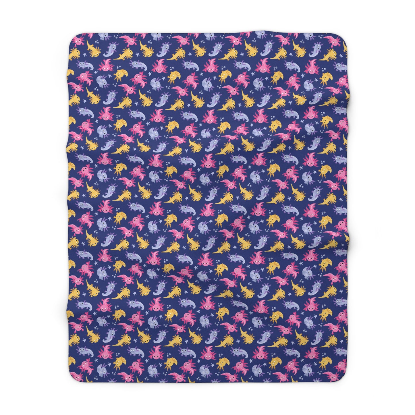 Axolotl Lagoon Sherpa Fleece Blanket