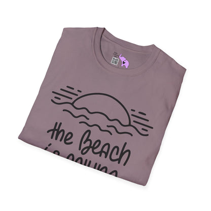 The Beach Is Calling Adult T-shirt