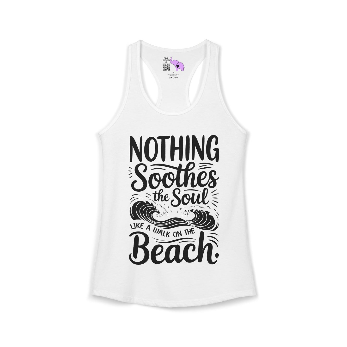 Nothing Soothes the Soul LIke A Walk on the Beach Women's Ideal Racerback Tank