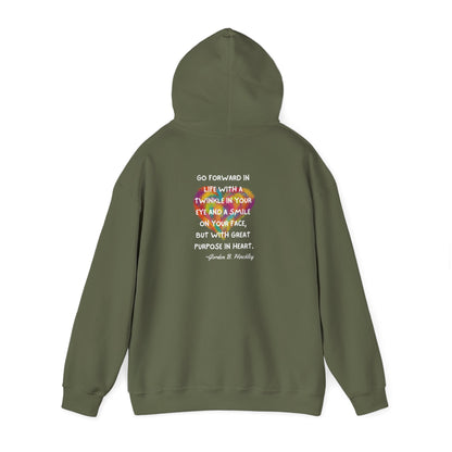Go With Purpose In Heart Heavy Blend™ Hooded Sweatshirt
