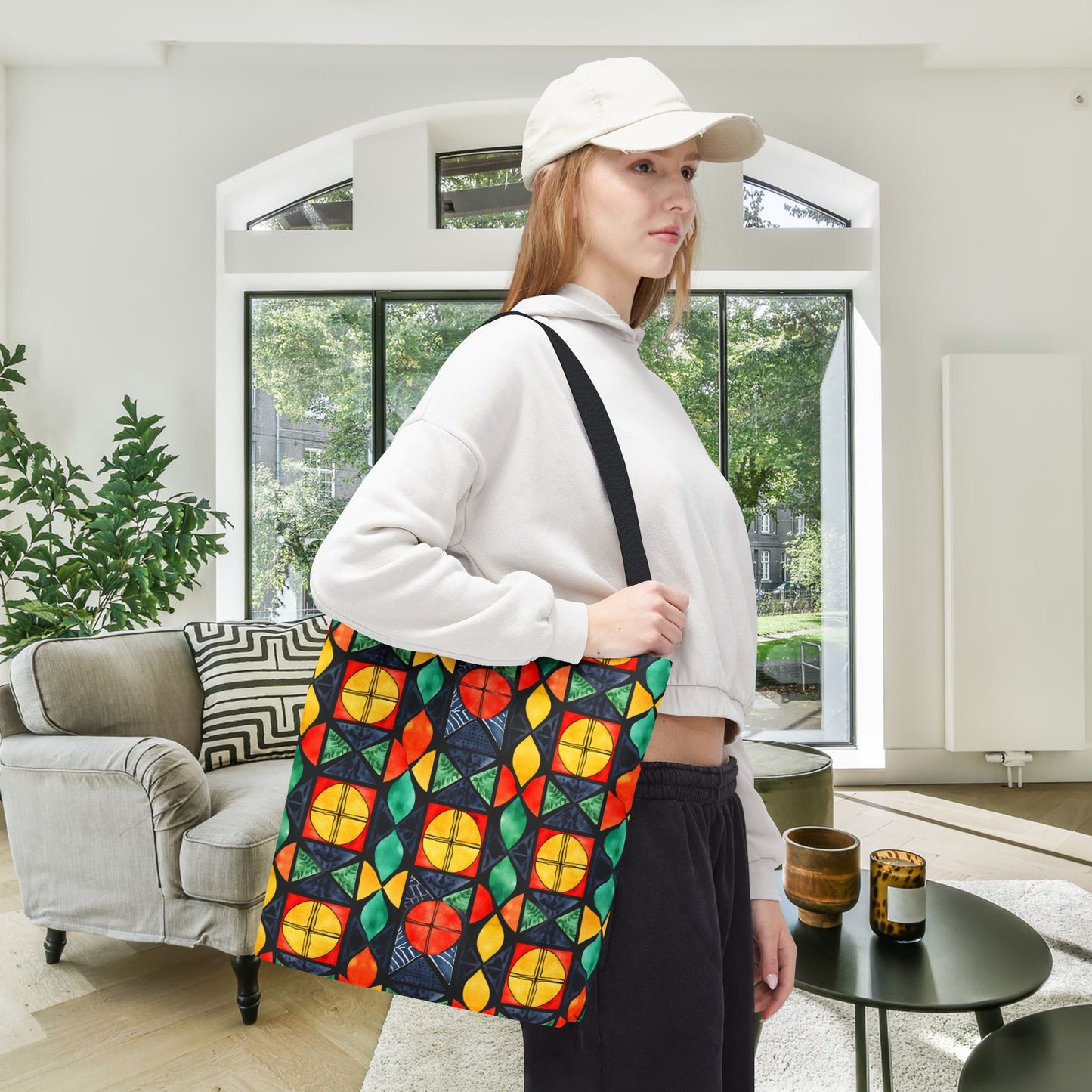 Candlelight Burst Canvas Tote Bag