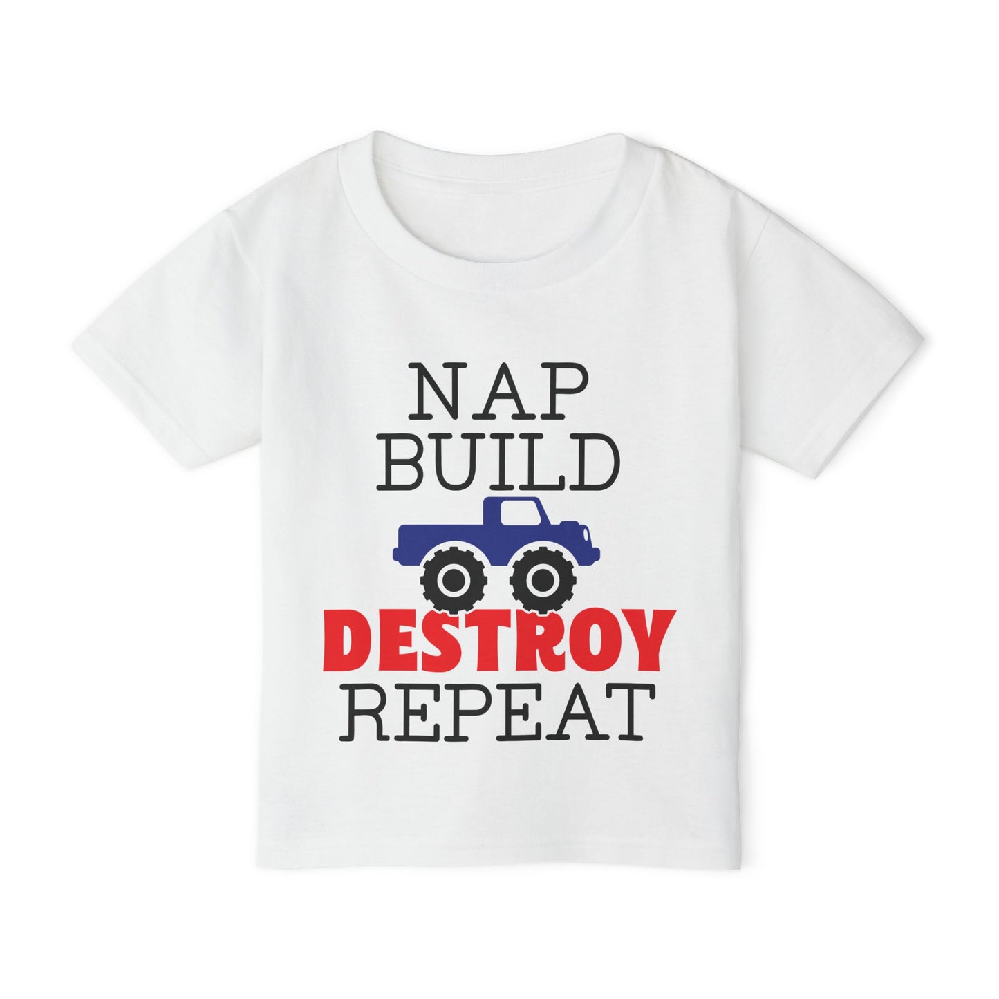 Nap Build Destroy Repeat Heavy Cotton™ Toddler T-shirt