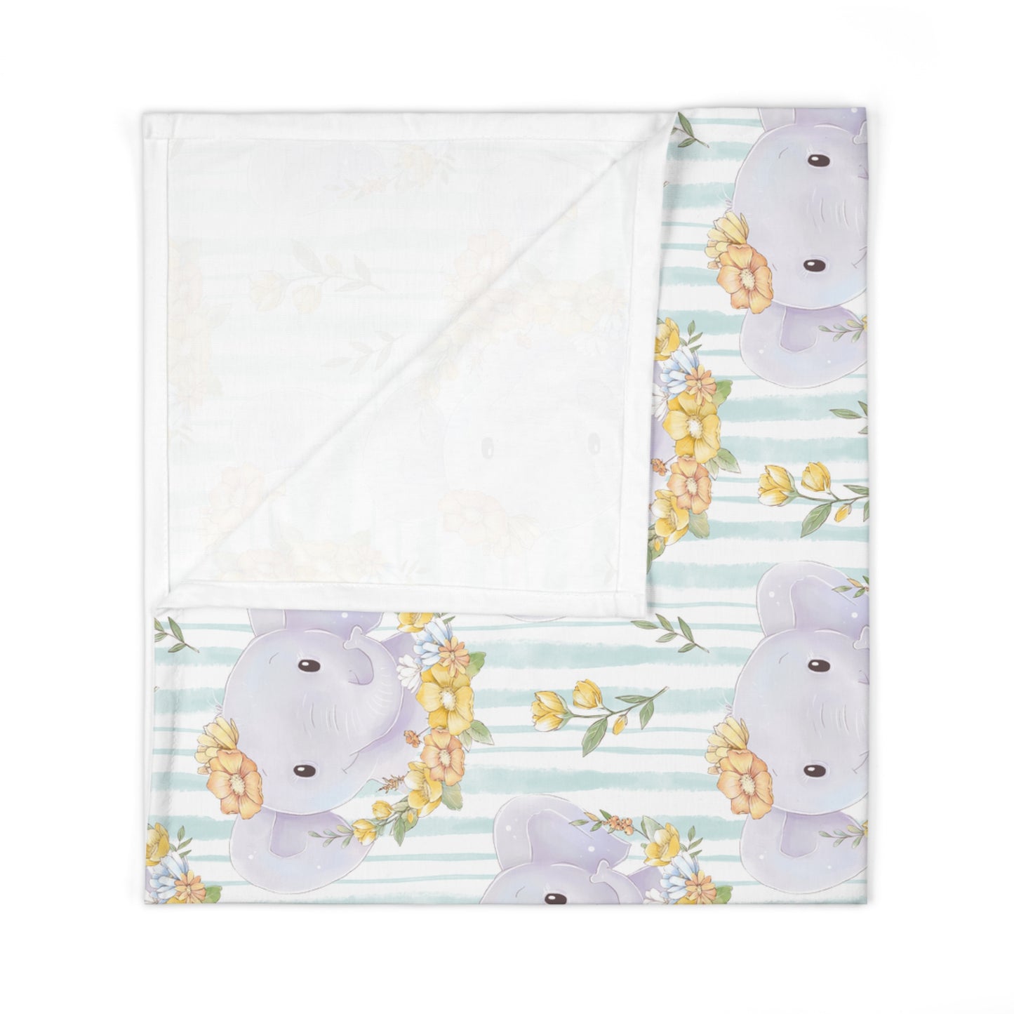 Elephant in Bloom Swaddle Blanket